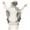 Trineo con pareja - figura decorativa gris 19x14x17 cm 6PR4660