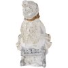 Decoración niño en trineo blanco 10x5x10 cm 6PR4665