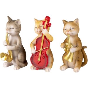 Decoración gatos blanco 14x6x10 cm 6PR4683