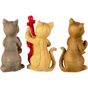 Decoración gatos blanco 14x6x10 cm 6PR4683