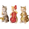 Decoración gatos blanco 14x6x10 cm 6PR4683