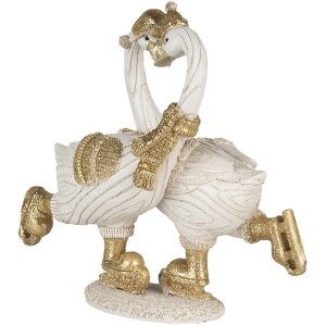Decoración Cisnes blancos 18x8x17 cm 6PR4686