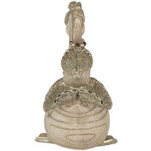 Decoración Cisnes beige 11x6x10 cm 6PR4687