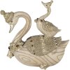 Decoración Cisnes beige 11x6x10 cm 6PR4687