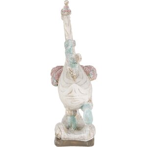 Decoración ganso en patinete blanco 14x6x19 cm 6PR4688