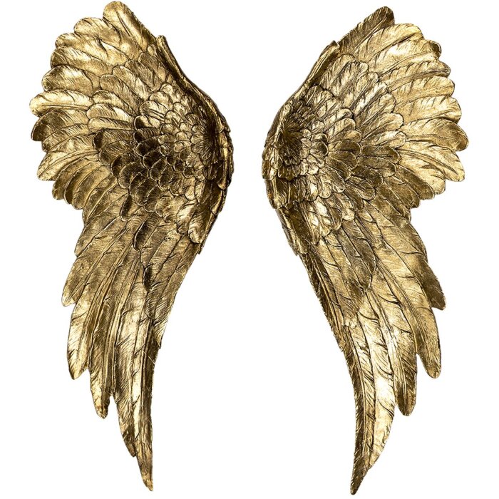 Decoración Alas (2 piezas) oro 22x6x55 cm 6PR4691