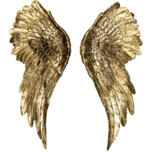 Decoración Alas (2 piezas) oro 22x6x55 cm 6PR4691