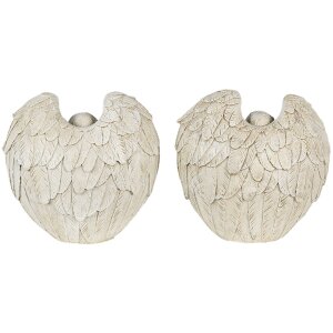 Decoración ángel crema 10x6x10 cm 6PR4708