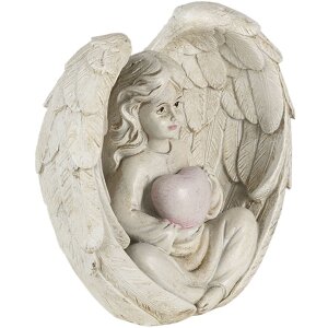 Decoración ángel crema 10x6x10 cm 6PR4708
