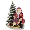 Decoración Papá Noel con niño multicolor 16x13x22 cm 6PR4714