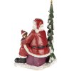Decoración Papá Noel con niño multicolor 16x13x22 cm 6PR4714
