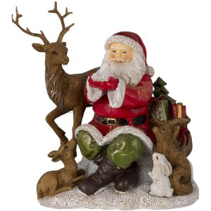 Decoración Papá Noel con animales...