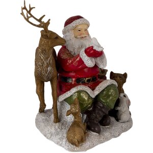 Decoración Papá Noel con animales...