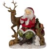 Decoración Papá Noel con animales multicolor 18x13x19 cm 6PR4721