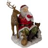 Decoración Papá Noel con animales multicolor 18x13x19 cm 6PR4721