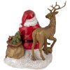 Decoración Papá Noel con animales multicolor 18x13x19 cm 6PR4721
