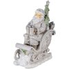 Decoración Papá Noel en trineo plata 10x6x13 cm 6PR4727