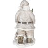 Decoración Papá Noel con carro plata 12x8x15 cm 6PR4728