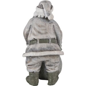 Decoración Papá Noel con reno plata 10x7x13 cm 6PR4729