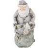 Decoración Papá Noel con reno plata 10x7x13 cm 6PR4729