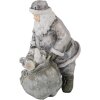 Decoración Papá Noel con reno plata 10x7x13 cm 6PR4729