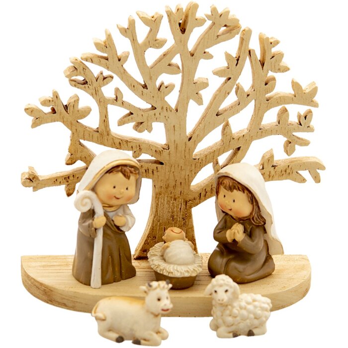 Figuras de belén marrón 11x5x10 cm 6PR4743