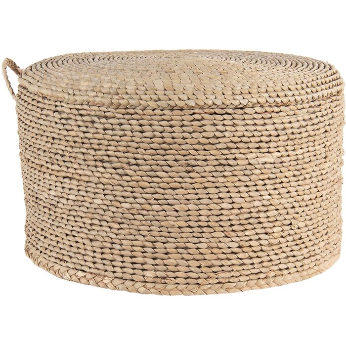 Puff marrón Ø 40x23 cm 6RO0509