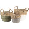 Cesta (lote de 3) multicolor Ø 24x25 - Ø 22x23 - Ø 17x20 cm 6RO0516