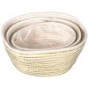 Cesta (juego de 3) blanca Ø 26x20 - Ø 23x17 - Ø 20x11 cm 6RO0527