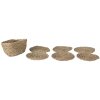 Posavasos (6 piezas) marrón 13x8x7 - Ø 10 6RO0537