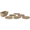 Posavasos (6 piezas) marrón 13x8x7 - Ø 10 6RO0537