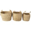 Cesta (juego de 3) marrón 27x27x21-30 - 23x23x19-27 - 20x20x17x25 cm 6RO0539