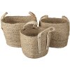 Cesta (juego de 3) marrón 27x27x21-30 - 23x23x19-27 - 20x20x17x25 cm 6RO0539