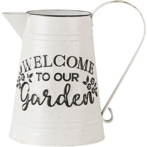 Jarra decorativa blanca 17x17x23 cm 6Y4248