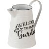 Jarra decorativa blanca 17x17x23 cm 6Y4248