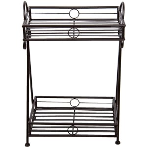 Mesa jardinera marrón 15x23x67 cm 6Y4277
