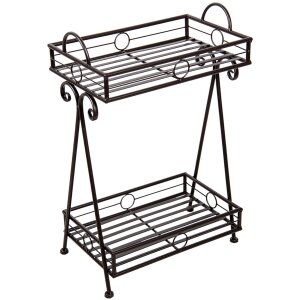 Mesa jardinera marrón 15x23x67 cm 6Y4277