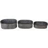 Decoración Jardinera (juego de 3) gris 57x36x22 - 51x33x18 - 47x29x15 cm 6Y4294