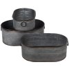 Decoración Jardinera (juego de 3) gris 57x36x22 - 51x33x18 - 47x29x15 cm 6Y4294