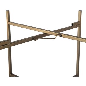 Clayre & Eef 6Y4298 Mesa Auxiliar Ø 52x40 cm Metal Cobre Redonda