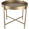 Clayre & Eef 6Y4298 Mesa Auxiliar Ø 52x40 cm Metal Cobre Redonda