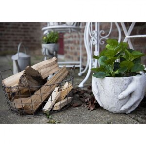 Cesta negra Ø 36x19 cm 6Y4304