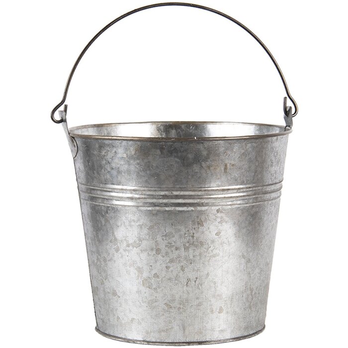 Cubo decoración gris Ø 18x16-26 cm 6Y4313