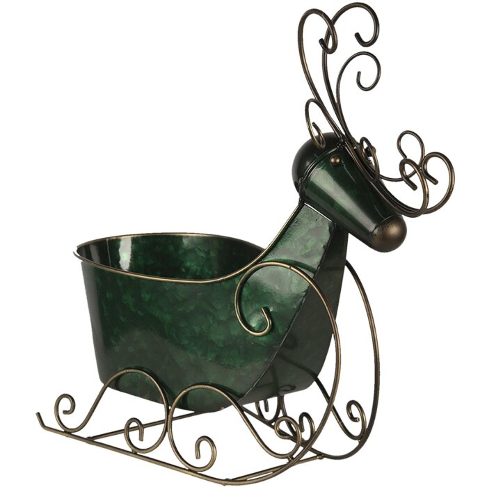 Decoración Trineo verde 34x17x37 cm 6Y4444