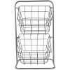 Estante con cestas plata 22x22x41 cm 6Y4555