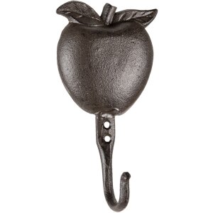 Gancho de pared manzana marrón 9x5x18 cm 6Y4557