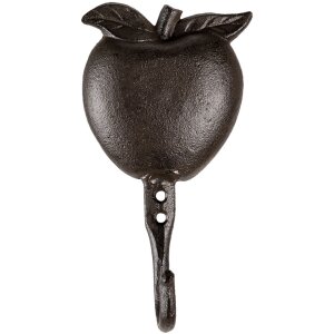 Gancho de pared manzana marrón 9x5x18 cm 6Y4557