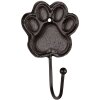 Clayre & Eef 6Y4558 Gancho de pared Paw Print marrón 8x5x13 cm