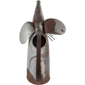 Clayre & Eef 6Y4601 Accesorios para el hogar Regadera 40x15x30 cm Gris Metal Ratón