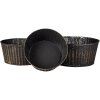 Jardinera negra Ø 24x11 - Ø 21x10 - Ø 19x8 cm 6Y4625